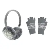 KITSOUND Muff och Vante Kit HörlursMuff Fair Isle Grå