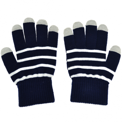 Touch-vantar randiga mörkblå/vit