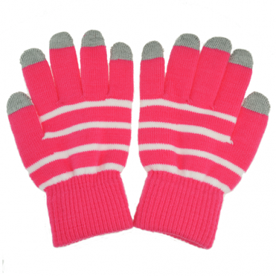 Touch-vantar randiga magenta/vit