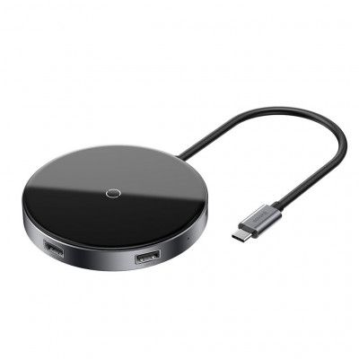 Baseus Mirror series Qi laddare och USB-C hub med HDMI USB 3.0 och PD