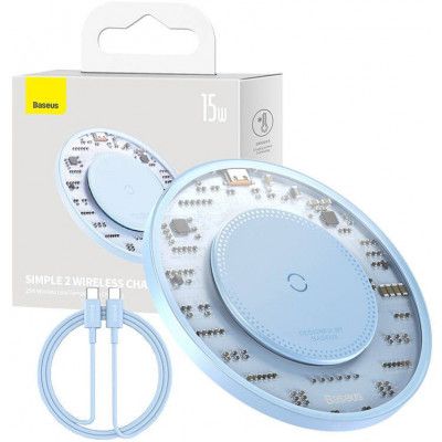 Baseus Simple 2 Wireless Qi Inductive Charger - Blå