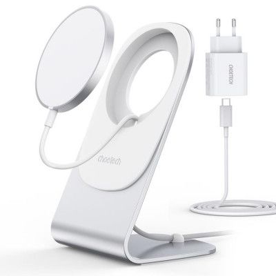 Choetech MagSafe Qi trådlös Laddare 15W stativ - Silver