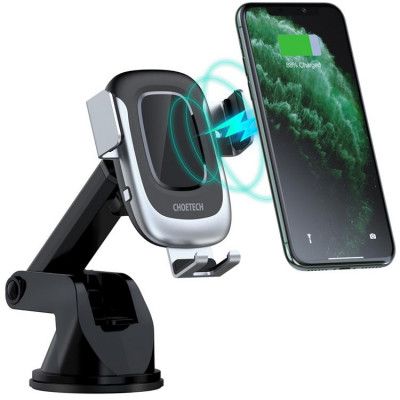 Choetech Telefonhållare Qi Trådlös Laddare 15W - Svart