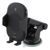 DELTACO Qi laddare för bilen med IR sensor, 10W - sugkopp