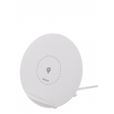 DELTACO Qi laddare för iPhone och Android - Vit