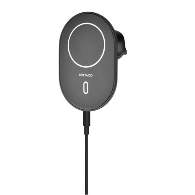 Deltaco Qi Trådlös Billaddare Med Magnetisk - Svart