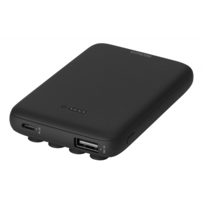 DELTACO Trådlös Qi-certifierad Powerbank 5000 mAh- Svart