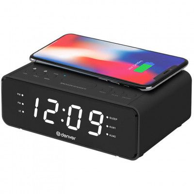 DENVER Klockradio med trådlös laddning