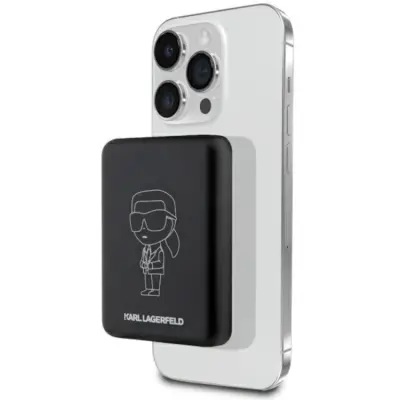 Karl Lagerfeld Trådlös Magsafe Powerbank 3000mAh 5W Ikonik - Svart