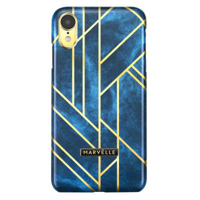 Marvêlle iPhone XR Magnetiskt Skal - Velvet Golden Blue