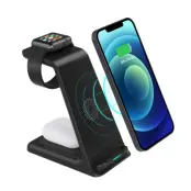 Moobio Trådlös Laddstation 3-i-1 15W med 2 Qi-platser