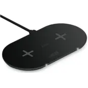 Puro Dual Qi-laddare 20W - Svart