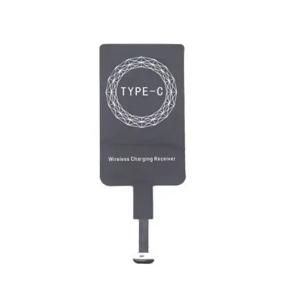 Qi Adapter för trådlös laddning (USB-C) - Svart