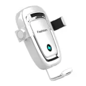 Qi Bilhållare till Luftventil med 15W Trådlös Laddning S19 - Vit