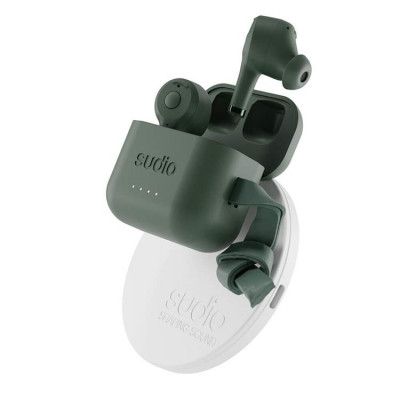 SUDIO Headphones ETT + QI Charger TWS In-Ear - Grön