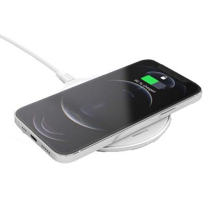 VONMÄHLEN Aura Trådlös laddare med glasyta - Vit/Silver