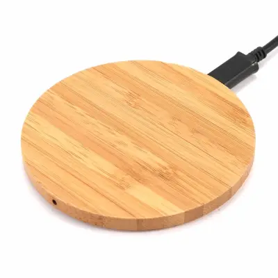 Wooden QI Trådlös Laddare - Circle
